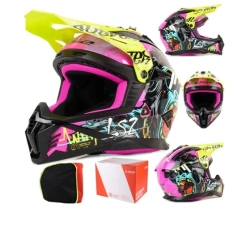 Kask LS2 MX708 Fast II Gorilla Purple H-V Yel- S