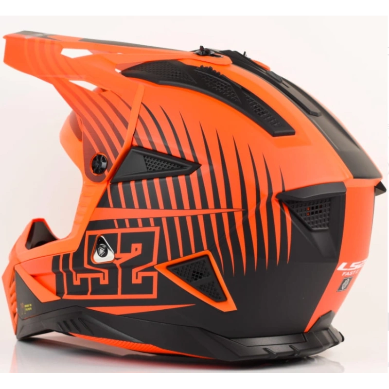 Kask LS2 MX708 Fast II Duck Matt Orange Red-XS