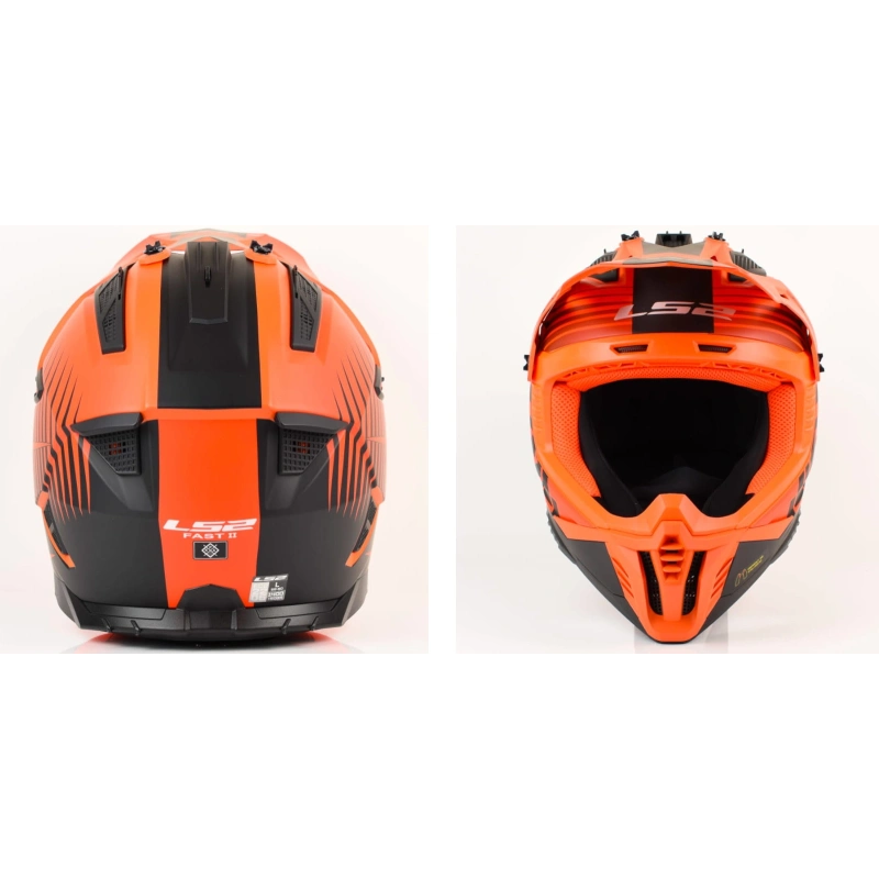 Kask LS2 MX708 Fast II Duck Matt Orange Red-XS