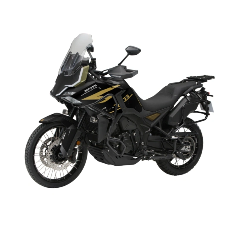 Motocykl Zontes -703 F- 21"- Czarny -Kufry w zestawie