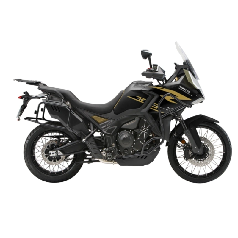 Motocykl Zontes -703 F- 21"- Czarny -Kufry w zestawie