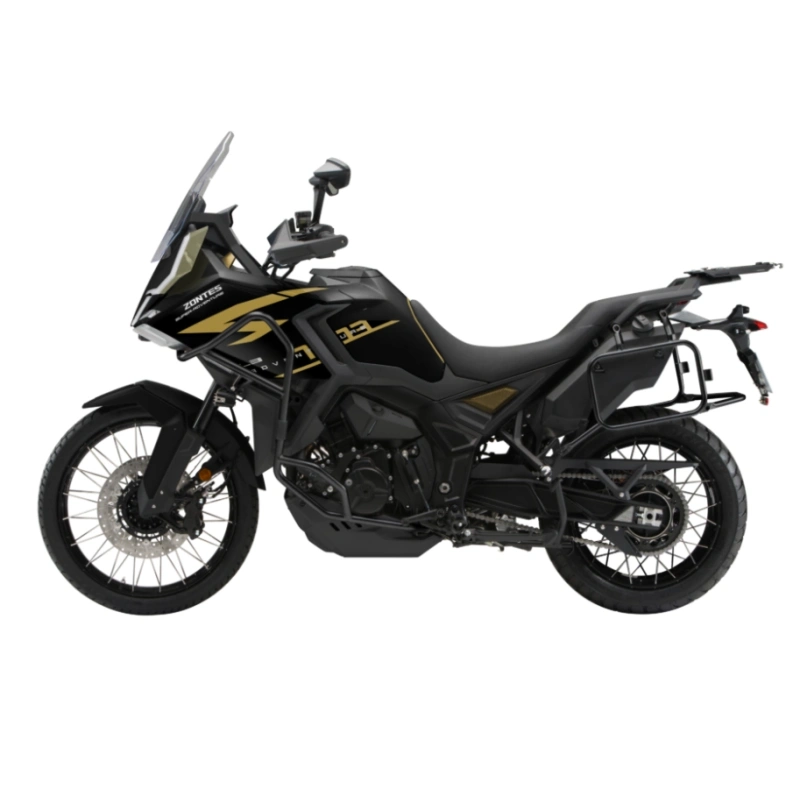 Motocykl Zontes -703 F- 21"- Czarny -Kufry w zestawie