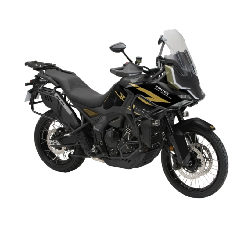 Motocykl Zontes -703 F- 21"- Czarny -Kufry w zestawie