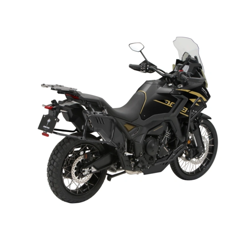 Motocykl Zontes -703 F- 21"- Czarny -Kufry w zestawie