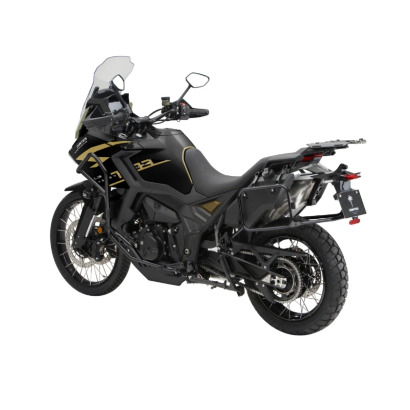 Motocykl Zontes -703 F- 21"- Czarny -Kufry w zestawie