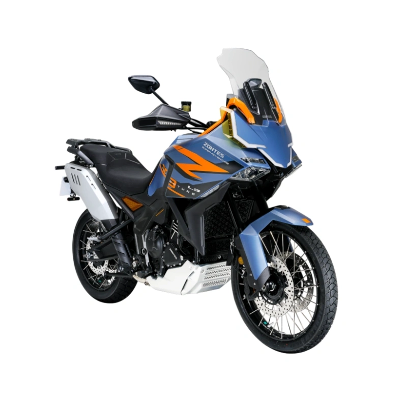 Motocykl Zontes -703 F- 21"- Niebieski -Kufry w zestawie