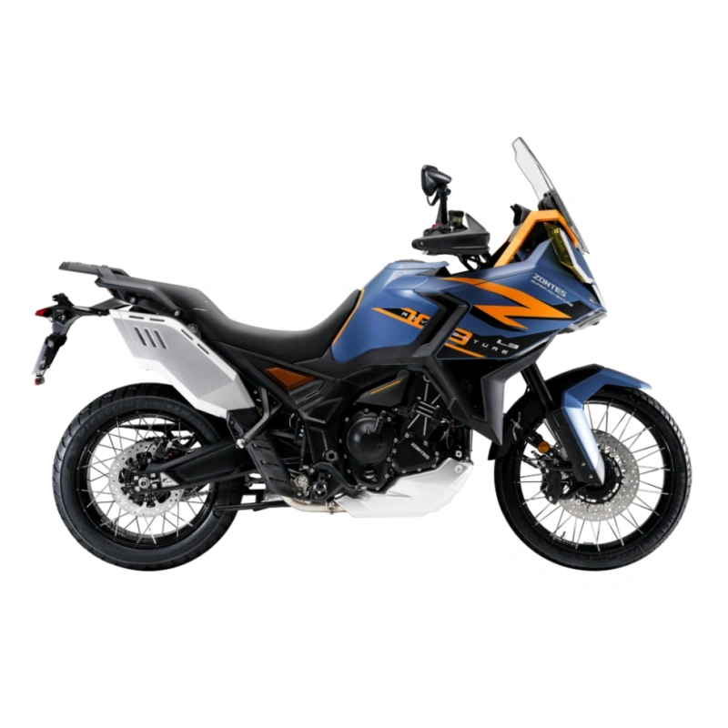 Motocykl Zontes -703 F- 21"- Niebieski -Kufry w zestawie