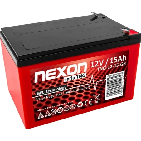 Akumulator żelowy NEXON VRLA 12V 15Ah - do autek i quadów elektrycznych