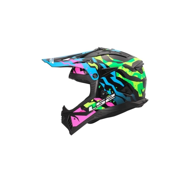 Kask LS2 MX708 Fast II Grotesk Blue Pink Green- L