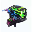 Kask LS2 MX708 Fast II Grotesk Blue Pink Green- L