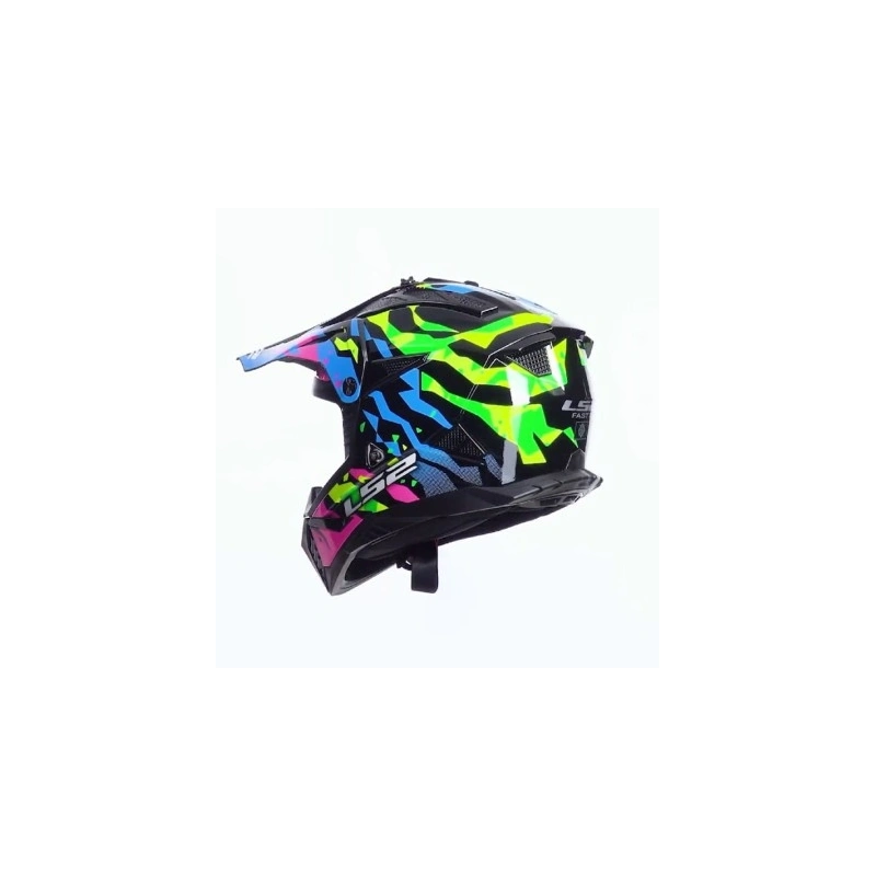 Kask LS2 MX708 Fast II Grotesk Blue Pink Green- L