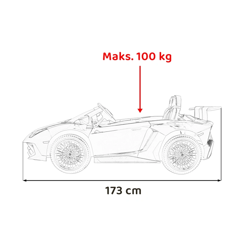 Lamborghini Aventador SV-STRONG 200W - autko na akumulator