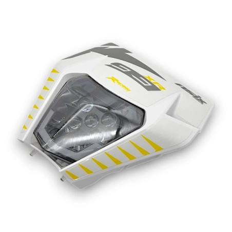Lampa przednia z owiewką CROSS 300cc – biało-żółta