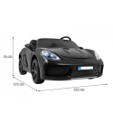 Auto dziecięce elektryczne sportowe PERFEKTA - 15km/h - czarna