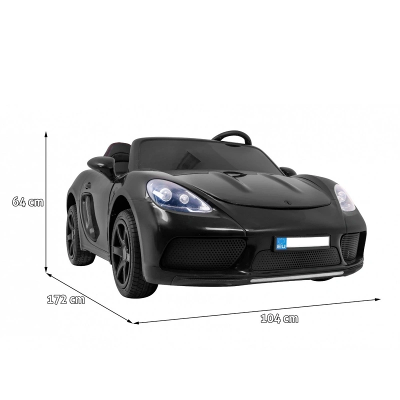 Auto dziecięce elektryczne sportowe PERFEKTA - 15km/h - czarna