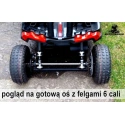Ośka tylna napędowa z piastami na felgi 6 i 7 cali do gokartów buggy power carsów