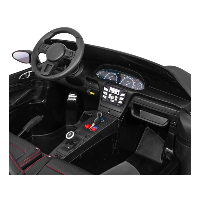 Auto dziecięce elektryczne sportowe PERFEKTA - 15km/h - czarna