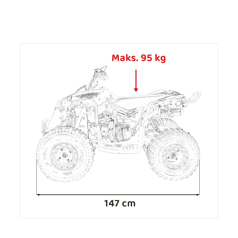 Midi quad spalinowy Renegade Highper M - 125cc - żółty