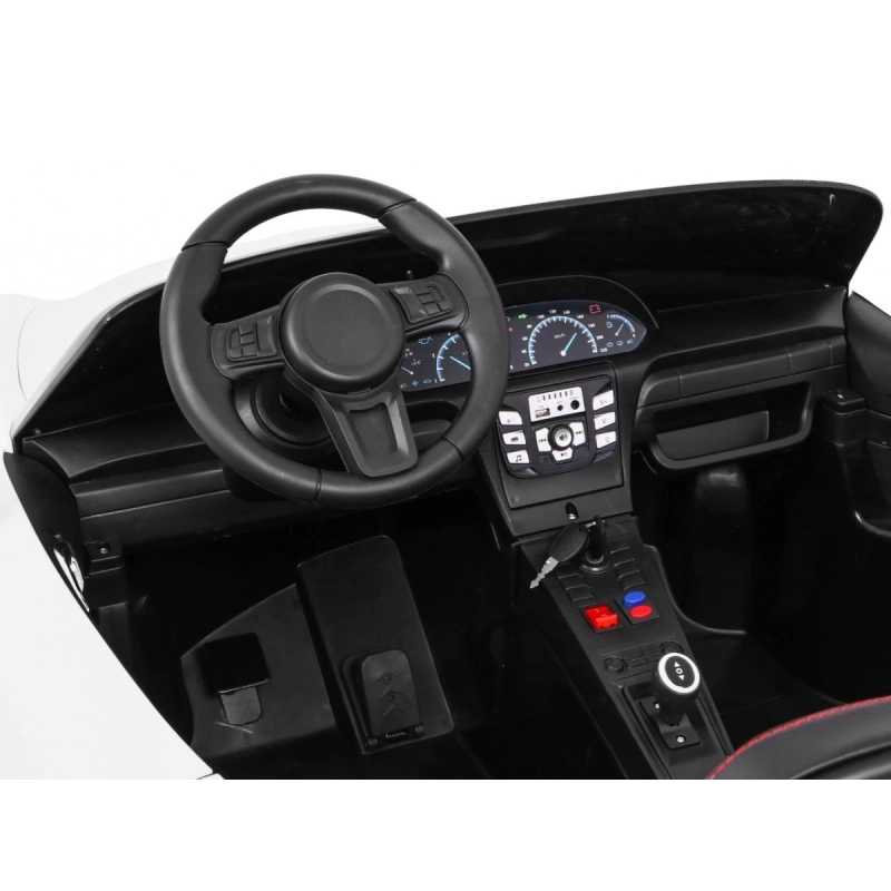 Auto dziecięce elektryczne sportowe PERFEKTA - 15km/h - biała