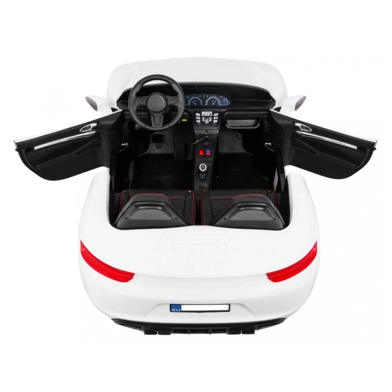 Auto dziecięce elektryczne sportowe PERFEKTA - 15km/h - biała