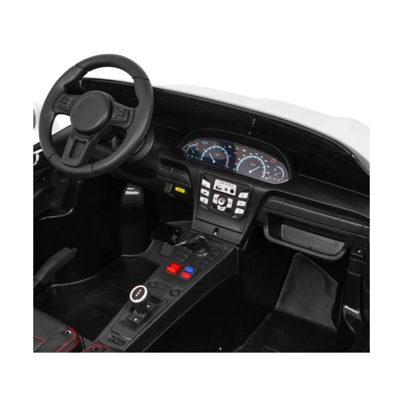 Auto dziecięce elektryczne sportowe PERFEKTA - 15km/h - biała