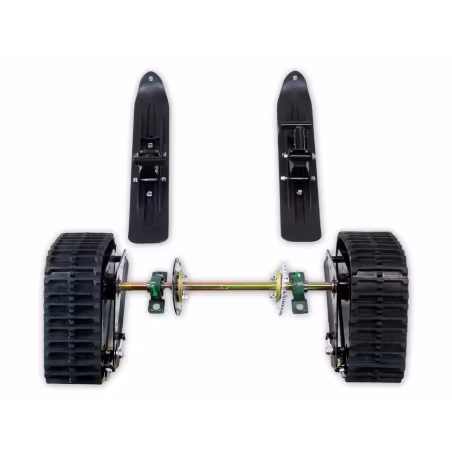 Zestaw śnieżny napędowy gąsienicowy z płozami i ośką STM-01 do mini quada gokarta buggy