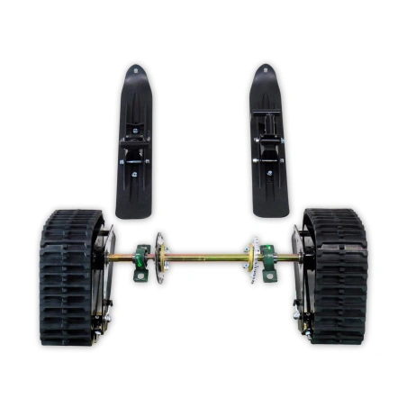 Zestaw śnieżny napędowy gąsienicowy z płozami i ośką STM-01 do mini quada gokarta buggy