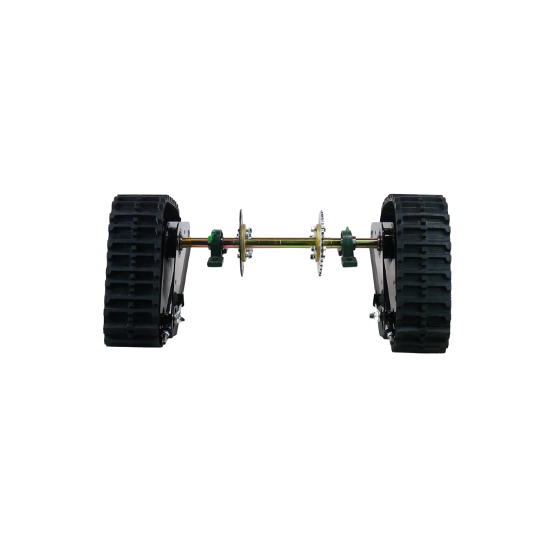 Zestaw śnieżny napędowy gąsienicowy z płozami i ośką STM-01 do mini quada gokarta buggy
