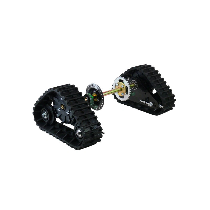 Zestaw śnieżny napędowy gąsienicowy z płozami i ośką STM-01 do mini quada gokarta buggy