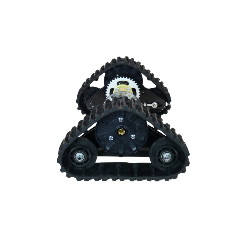 Zestaw śnieżny napędowy gąsienicowy z płozami i ośką STM-01 do mini quada gokarta buggy