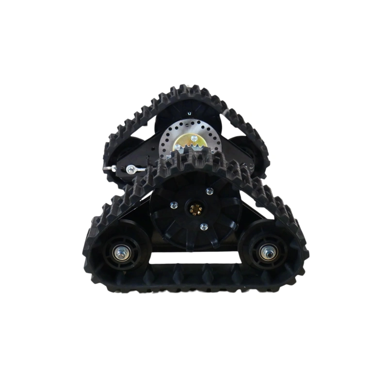 Zestaw śnieżny napędowy gąsienicowy z płozami i ośką STM-01 do mini quada gokarta buggy