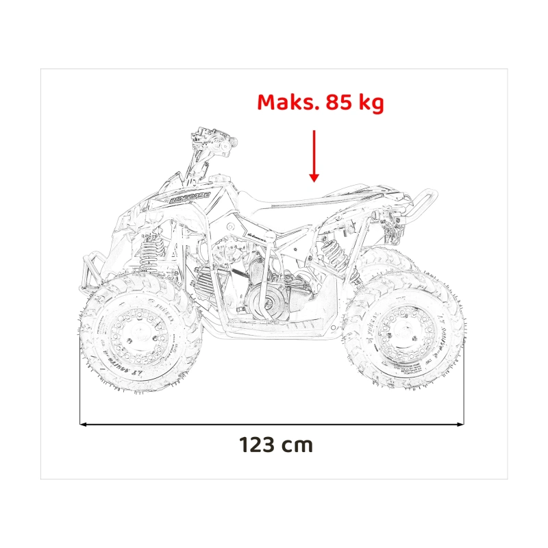 Mini quad spalinowy Renegade Highper 110cc - żółty