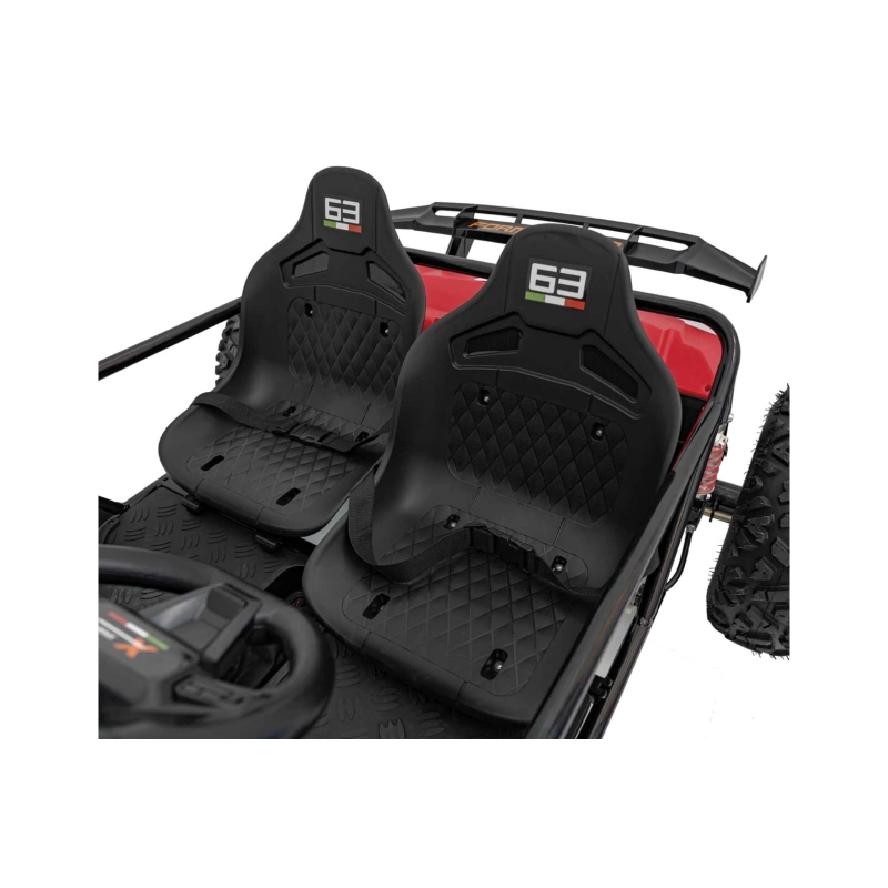 Dwuosobowe mini buggy gokart elektryczny - General 63 - 800W - czerwony