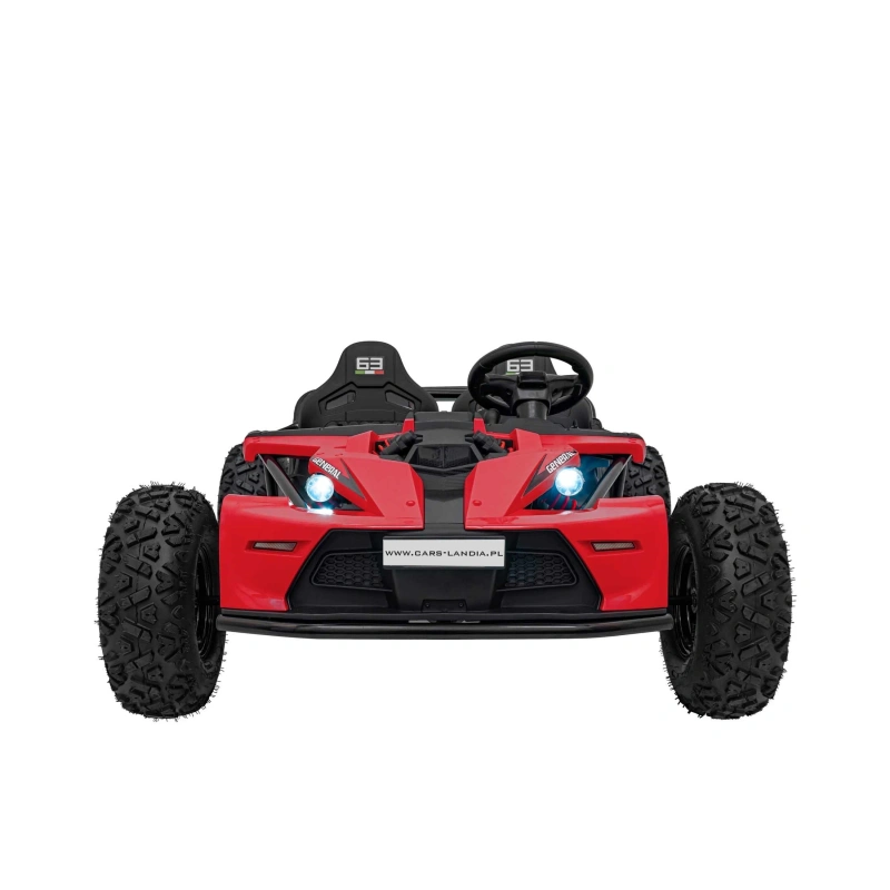 Dwuosobowe mini buggy gokart elektryczny - General 63 - 800W - czerwony