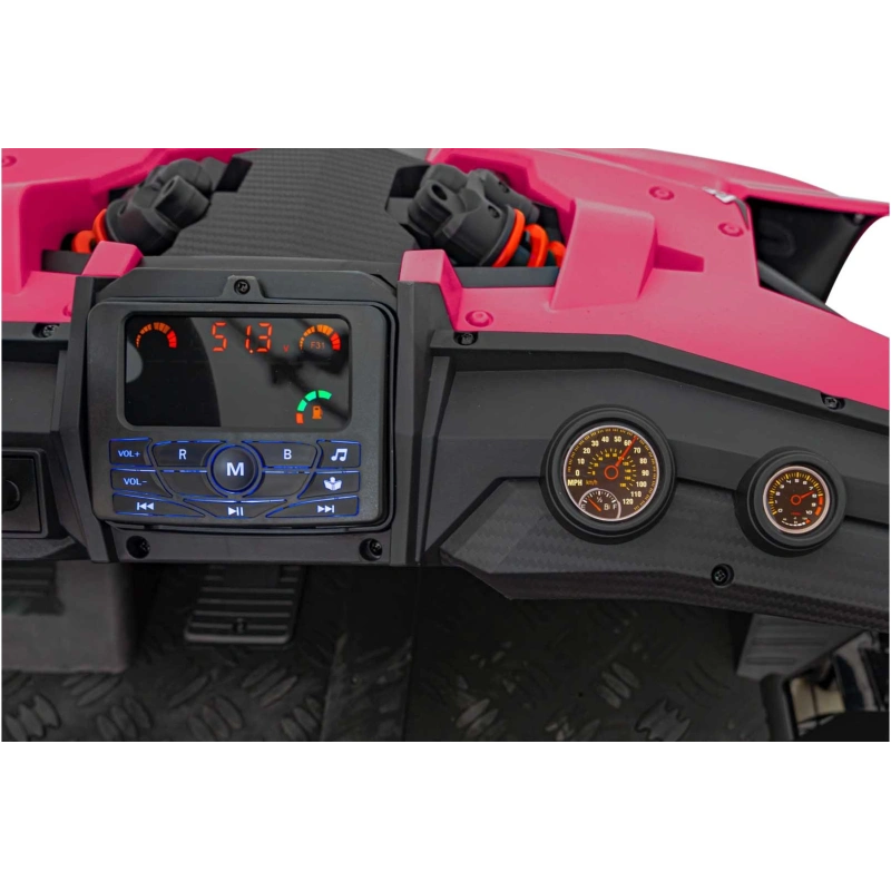 Dwuosobowe mini buggy gokart elektryczny - General 63 - 800W - różowy