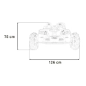 Dwuosobowe mini buggy gokart elektryczny - General 63 - 800W - różowy