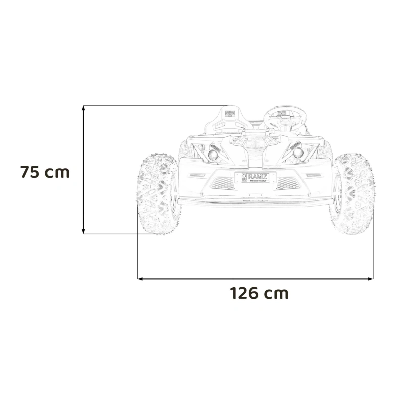 Dwuosobowe mini buggy gokart elektryczny - General 63 - 800W - różowy