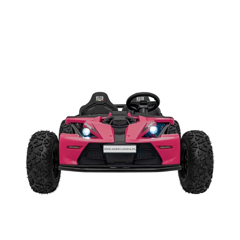 Dwuosobowe mini buggy gokart elektryczny - General 63 - 800W - różowy
