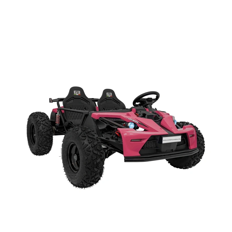 Dwuosobowe mini buggy gokart elektryczny - General 63 - 800W - różowy
