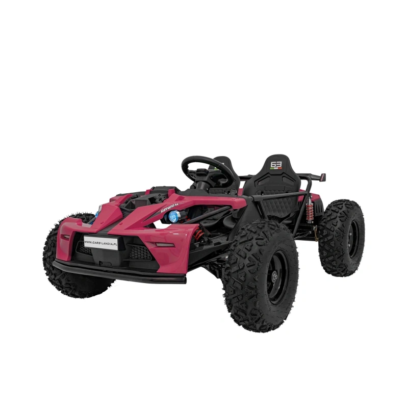 Dwuosobowe mini buggy gokart elektryczny - General 63 - 800W - różowy