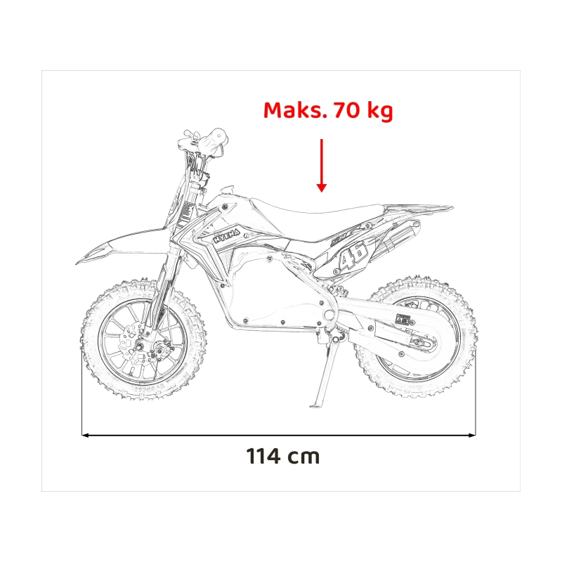 Mini Cross elektryczny Renegade 50R 36V 500W - czerwony