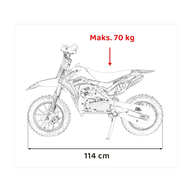 Mini Cross spalinowy Renegade 50R 49cc - niebieski
