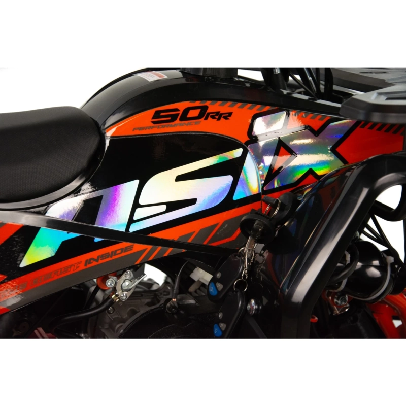 Mini quad spalinowy ASIX M10 - e-start - 49cc - pomarańczowy
