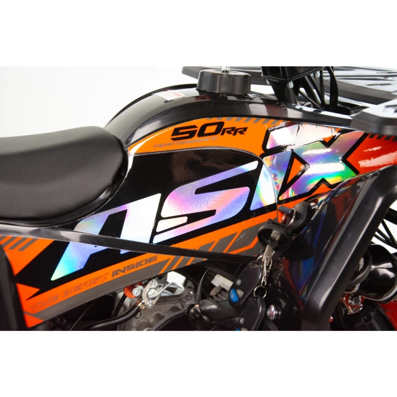 Mini quad spalinowy ASIX M10 - e-start - 49cc - pomarańczowy
