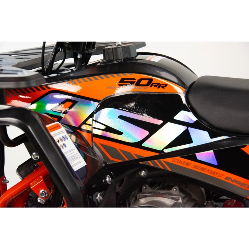 Mini quad spalinowy ASIX M10 - e-start - 49cc - pomarańczowy