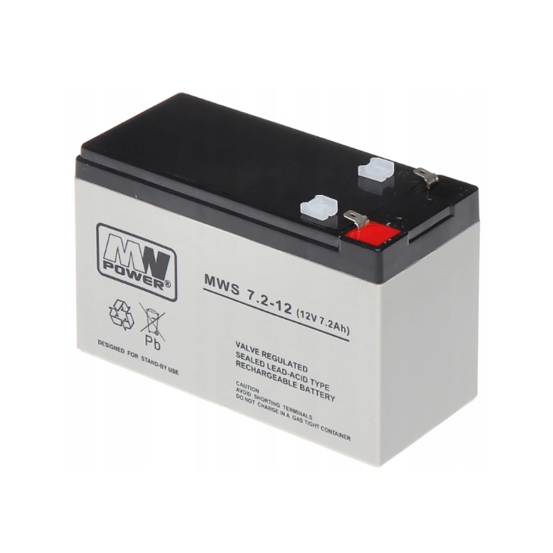 Akumulator żelowy AGM 12V 7.2Ah - MW Power - do aut i pojazdów elektrycznych
