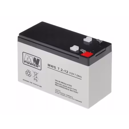 Akumulator żelowy AGM 12V 7.2Ah - MW Power - do aut i pojazdów elektrycznych