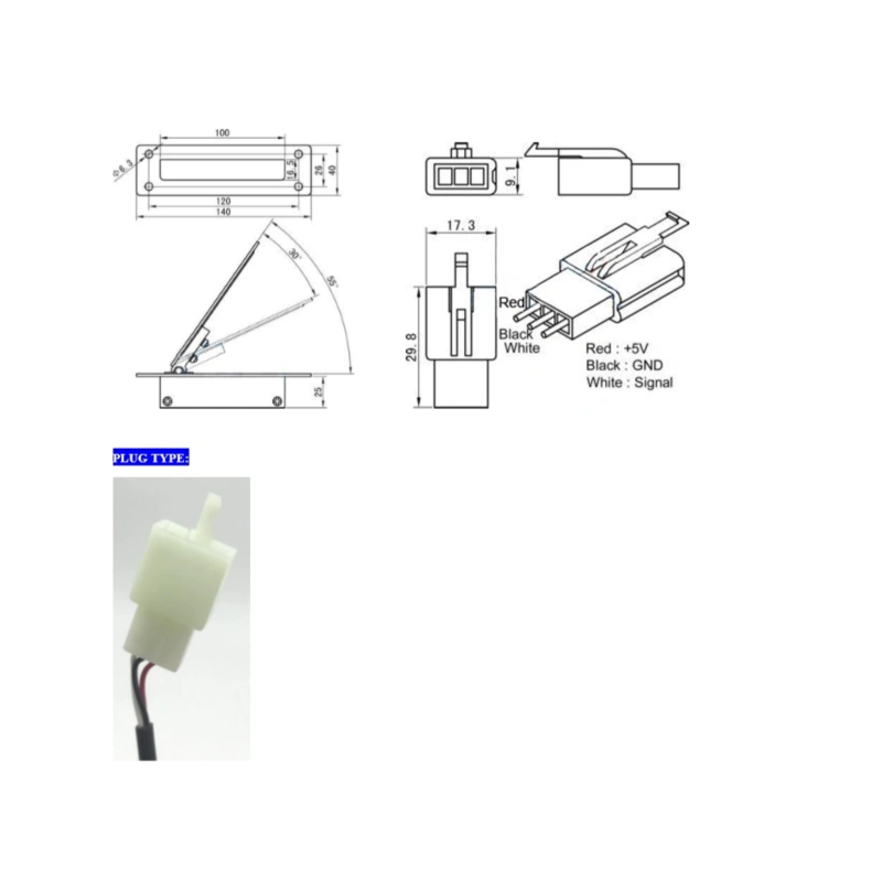 Zestaw silnik elektryczny ze sterownikiem i pedałem VT2 36V 800W do gokarta buggy ATV UTV