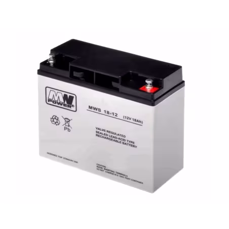 Akumulator żelowy AGM 12V 18Ah - MW Power - do aut i pojazdów elektrycznych