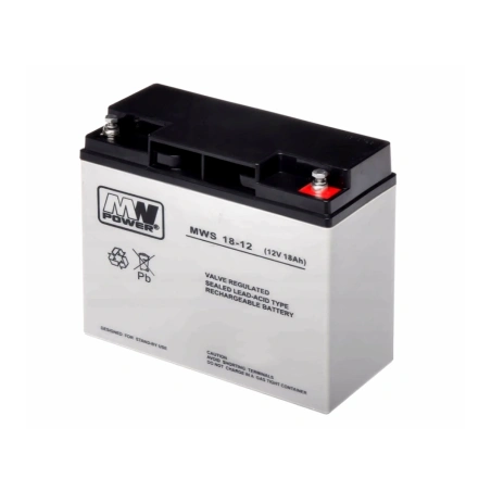 Akumulator żelowy AGM 12V 18Ah - MW Power - do aut i pojazdów elektrycznych